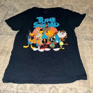 Space Jam Womens T-Shirt Sz Medium Black Graphic Tee Short‎ Sleeve A New Legacy